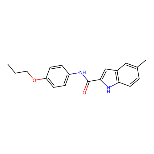 5-methyl-N-(4-propoxyphenyl)-1H-indole-2-carboxamide structure