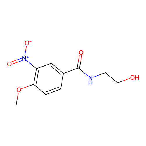 N-(2-hydroxyethyl)-4-methoxy-3-nitrobenzamide structure