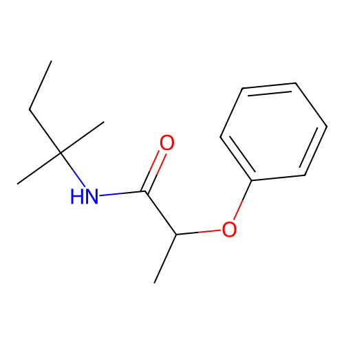 N-(2-methylbutan-2-yl)-2-phenoxypropanamide structure