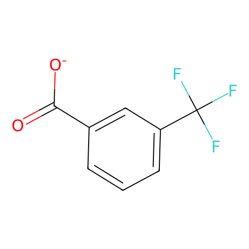 Benzoic acid, 3-(trifluoromethyl)-, ion(1-) structure