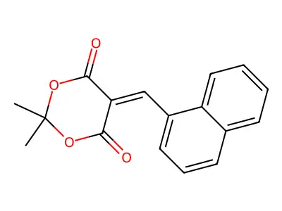 2,2-Dimethyl-5-(1-naphthylmethylene)-1,3-dioxane-4,6-dione structure
