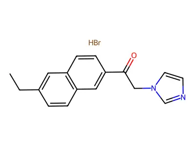 Ethanone, 1-(6-ethyl-2-naphthalenyl)-2-(1H-imidazol-1-yl)-, monohydrobromide structure