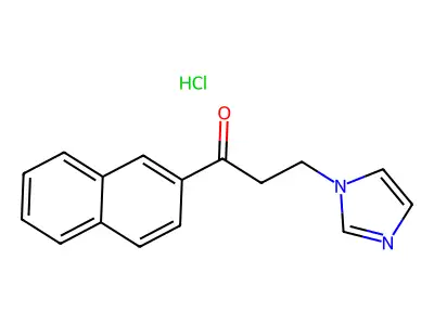 1-Propanone, 3-(1H-imidazol-1-yl)-1-(2-naphthalenyl)-, monohydrochloride structure
