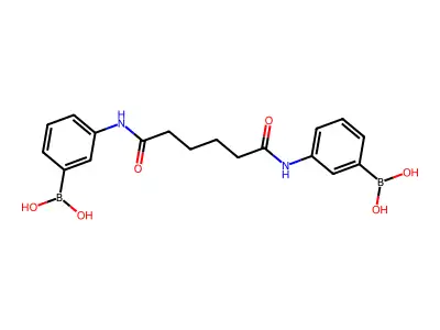 N,N'-双(3-(二羟硼基苯基))己二酰胺 structure