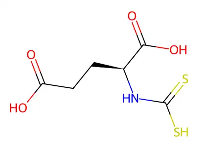 glutamic acid, n-(dithiocarboxy)-, l-, trisodium salt structure