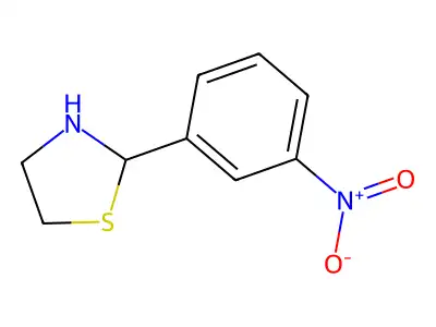 2-(3-Nitrophenyl)thiazolidine structure