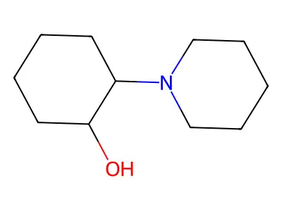 trans-2-Piperidinocyclohexan-1-ol structure