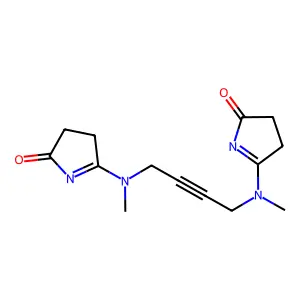 5-[methyl-[4-[methyl-(5-oxo-3,4-dihydropyrrol-2-yl)amino]but-2-ynyl]amino]-3,4-dihydropyrrol-2-one structure