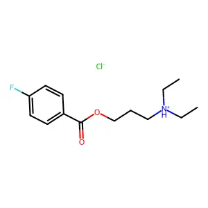 3-(Diethylamino)propyl 4-fluorobenzoate--hydrogen chloride (1/1) structure