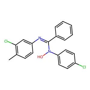 N'-(3-chloro-4-methylphenyl)-N-(4-chlorophenyl)-N-hydroxybenzenecarboximidamide structure