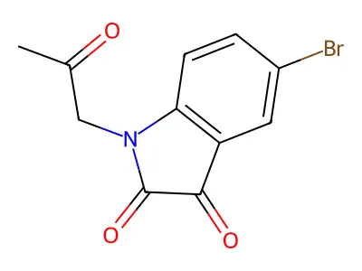 1H-Indole-2,3-dione, 5-bromo-1-(2-oxopropyl)- structure
