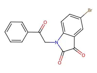1H-Indole-2,3-dione, 5-bromo-1-(2-oxo-2-phenylethyl)- structure