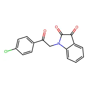 1-[2-(4-chlorophenyl)-2-oxoethyl]-1H-indole-2,3-dione structure