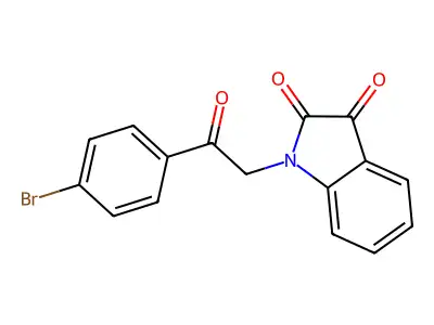 1H-Indole-2,3-dione, 1-[2-(4-bromophenyl)-2-oxoethyl]- structure