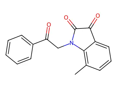 1H-Indole-2,3-dione, 7-methyl-1-(2-oxo-2-phenylethyl)- structure