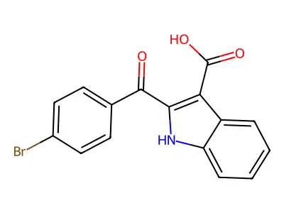 2-(4-bromobenzoyl)-1H-indole-3-carboxylic Acid structure
