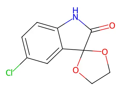 5'-chlorospiro[1,3-dioxolane-2,3'-indol]-2'(1'H)-one structure
