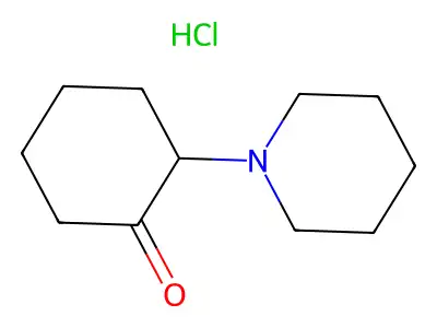 2-Piperidinocyclohexan-1-one hydrochloride structure