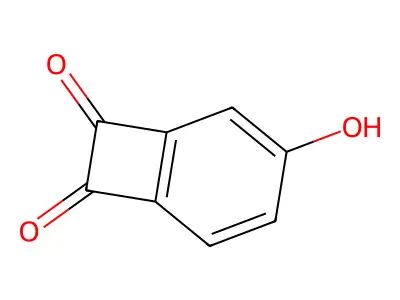 3-Hydroxybicyclo(4.2.0)octa-1,3,5-triene-7,8-dione structure