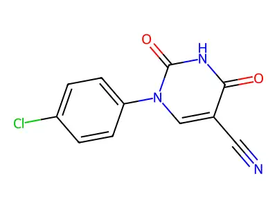 1-(4-Chlorophenyl)-2,4-dioxo-1,2,3,4-tetrahydropyrimidine-5-carbonitrile structure