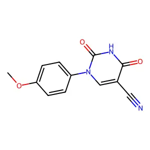 1-(4-Methoxyphenyl)-2,4-dioxo-1,2,3,4-tetrahydropyrimidine-5-carbonitrile structure