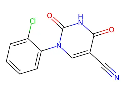 1-(2-Chlorophenyl)-2,4-dioxo-1,2,3,4-tetrahydropyrimidine-5-carbonitrile structure