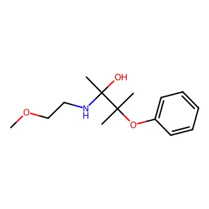 2-Butanol, 2-((2-methoxyethyl)amino)-3-methyl-3-phenoxy- structure