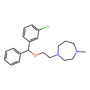 1-(2-((3-Chlorophenyl)(phenyl)methoxy)ethyl)-4-methyl-1,4-diazepane structure