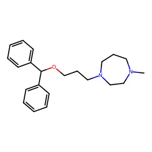 1H-1,4-Diazepine, hexahydro-1-(3-(diphenylmethoxy)propyl)-4-methyl- structure