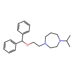 1H-1,4-Diazepine, hexahydro-1-(2-(diphenylmethoxy)ethyl)-4-isopropyl- structure