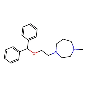 1H-1,4-Diazepine, hexahydro-1-(2-(diphenylmethoxy)ethyl)-4-methyl- structure