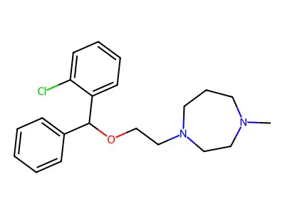 1-(2-((o-Chloro-alpha-phenylbenzyl)oxy)ethyl)-4-methylhexahydro-1H-1,4-diazepine structure