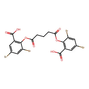 Bis(3,5-dibromosalicyl)glutarate structure
