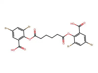 Bis(3,5-dibromosalicyl)adipate structure
