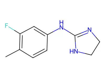 N-(3-fluoro-4-methylphenyl)-4,5-dihydro-1H-imidazol-2-amine structure