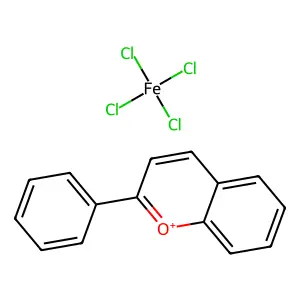 2-Phenylchromenylium;tetrachloroiron structure