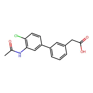 3-乙酰氨基-4'-氯-3-联苯乙酸 structure