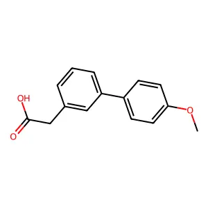(1,1'-Biphenyl)-3-acetic acid, 4'-methoxy- structure