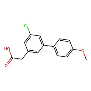 3-Biphenylacetic acid, 5-chloro-4'-methoxy- structure