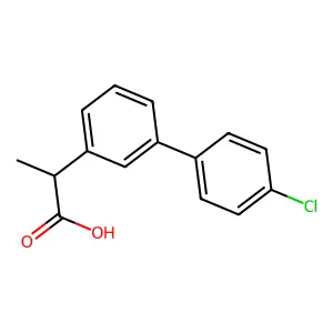4'-氯-α-甲基-3-联苯乙酸 structure