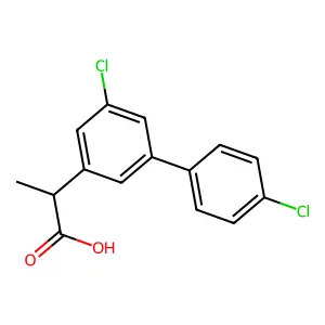 4',5-二氯-α-甲基-3-联苯乙酸 structure