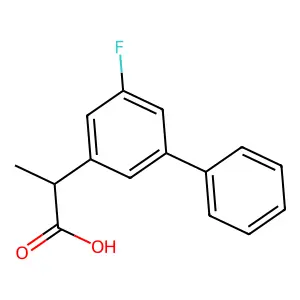 3-Biphenylacetic acid, 5-fluoro-alpha-methyl- structure