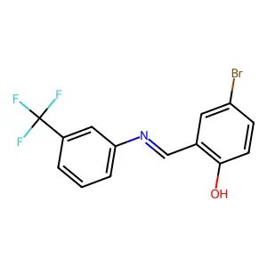 4-Bromo-2-({[3-(trifluoromethyl)phenyl]imino}methyl)phenol structure