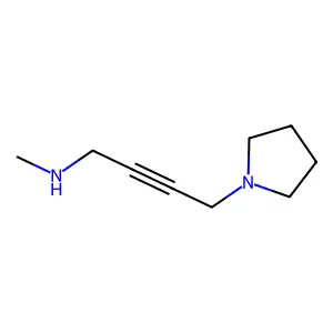 2-Butyn-1-amine, N-methyl-4-(1-pyrrolidinyl)- structure