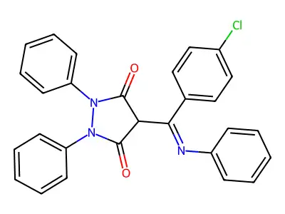 4-((4-Chlorophenyl)(phenylimino)methyl)-1,2-diphenyl-3,5-pyrazolidinedione structure