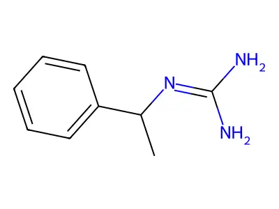 Guanidine, (1-phenylethyl)-, (+)- structure