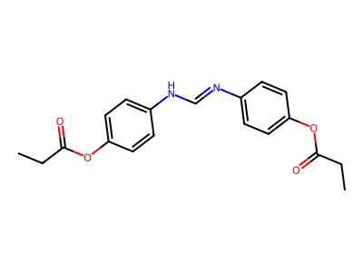 Methanimidamide, N,N'-bis(4-(1-oxopropoxy)phenyl)- structure