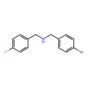 N-(4-bromobenzyl)-N-(4-fluorobenzyl)amine structure