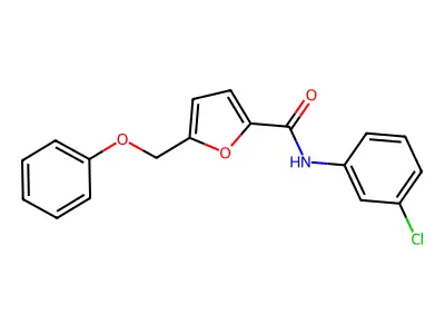 N-(3-chlorophenyl)-5-(phenoxymethyl)furan-2-carboxamide structure