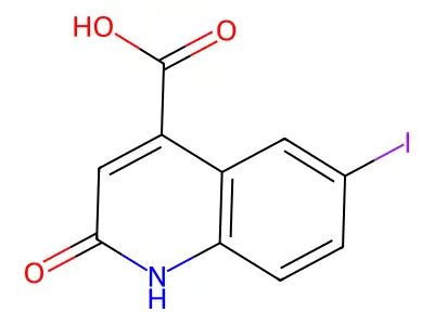 6-iodo-2-oxo-1H-quinoline-4-carboxylic Acid structure